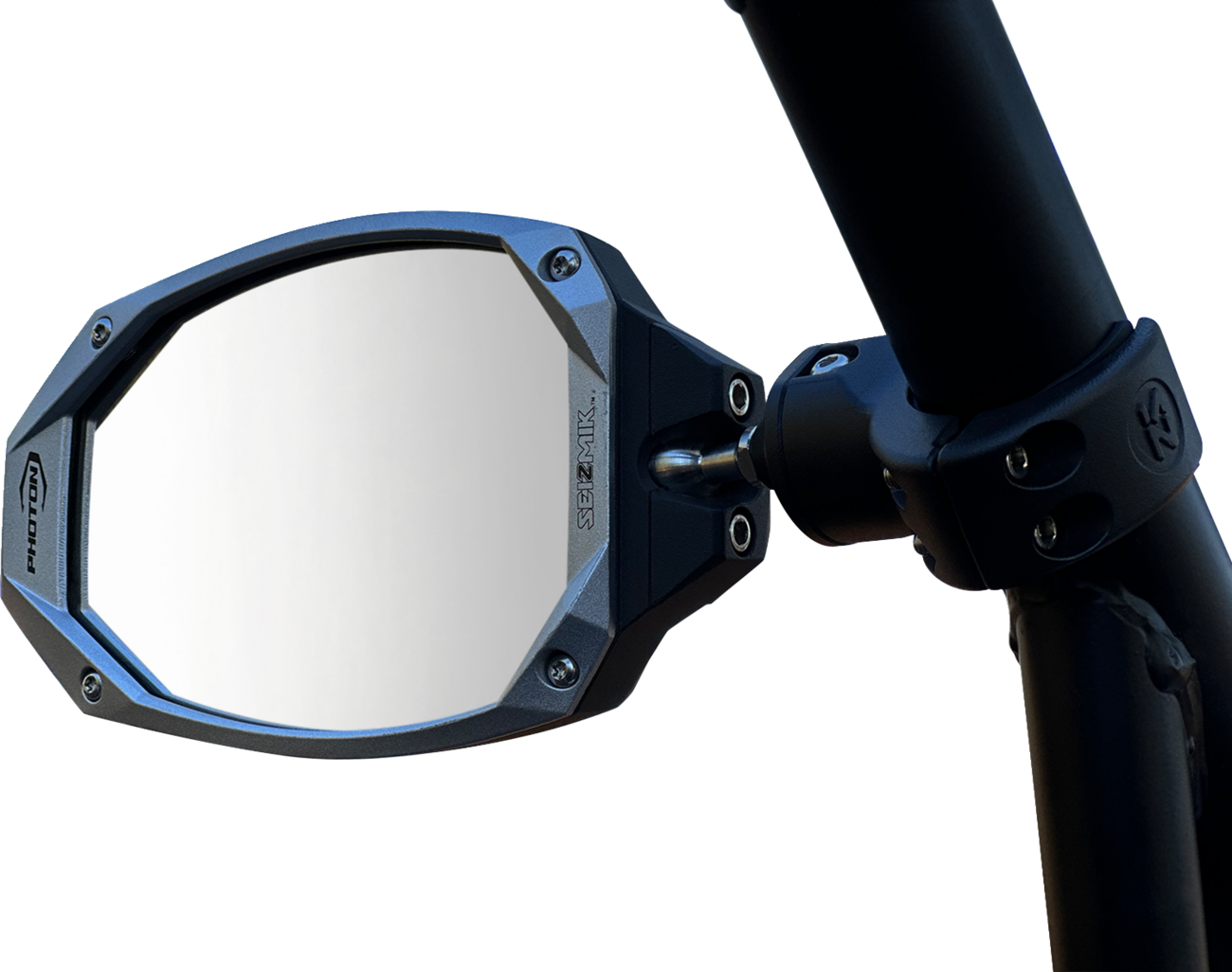 SEIZMIK Mirrors - Photon - Side View - Oval - Black/Blue - 1.75"/2" ROPS - Pair 56-18112