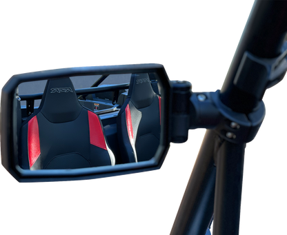 SEIZMIK Mirrors - Trailrider - Side View - Rectangle - Black - 1.75"/2" ROPS - Pair 56-18113
