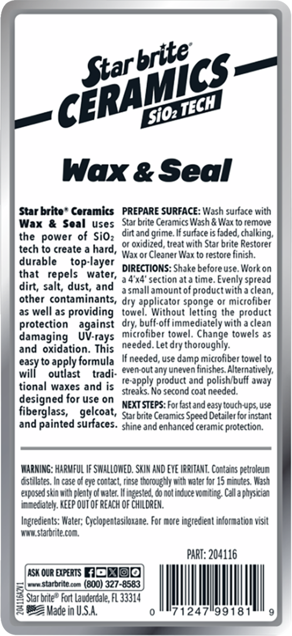 STAR BRITE Ceramic Seal & Wax - 16 oz. 204116