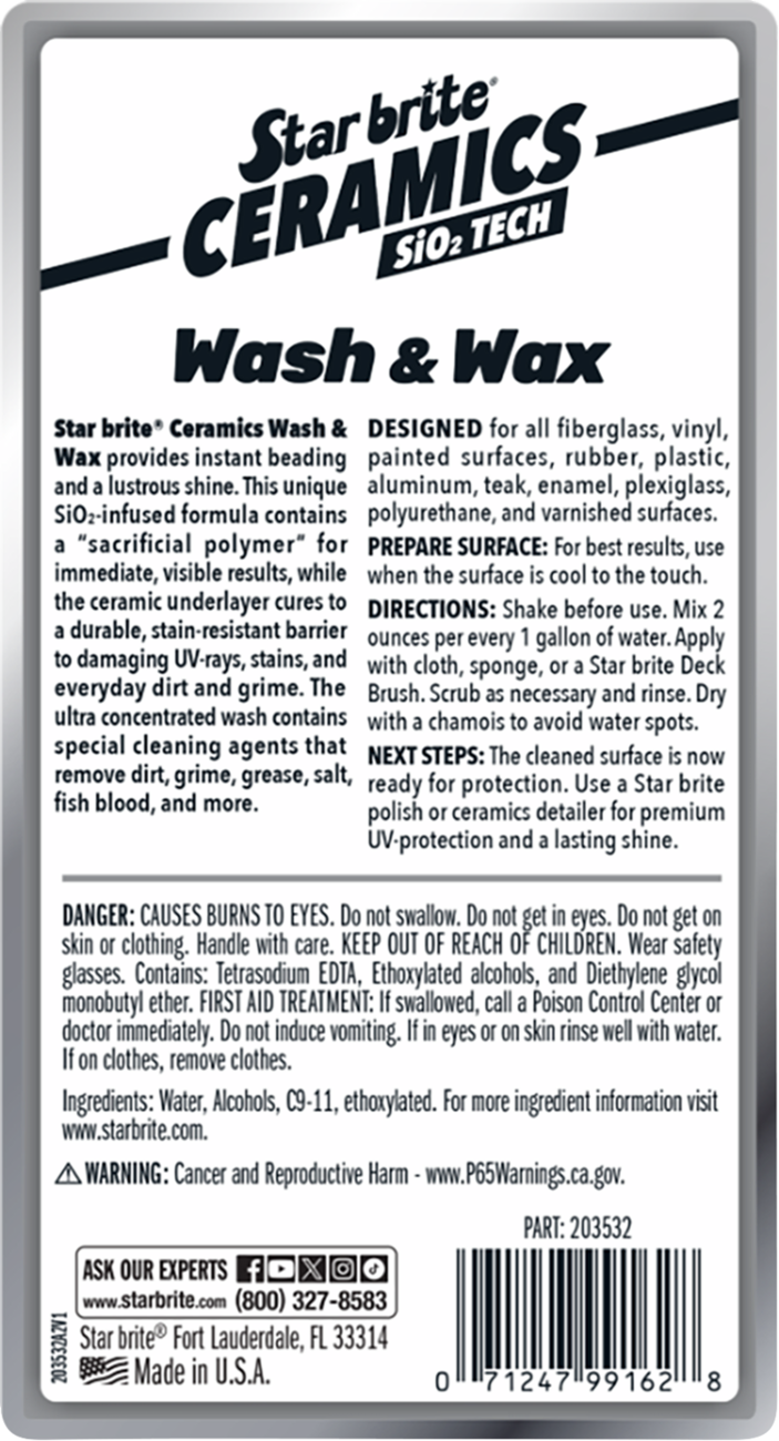 STAR BRITE Ceramic Wash & Wax - 32 U.S. oz 203532