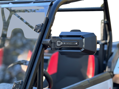 SEIZMIK Mirrors - Trailrider - Side View - Rectangle - Black - 1.75"/2" ROPS - Pair 56-18113