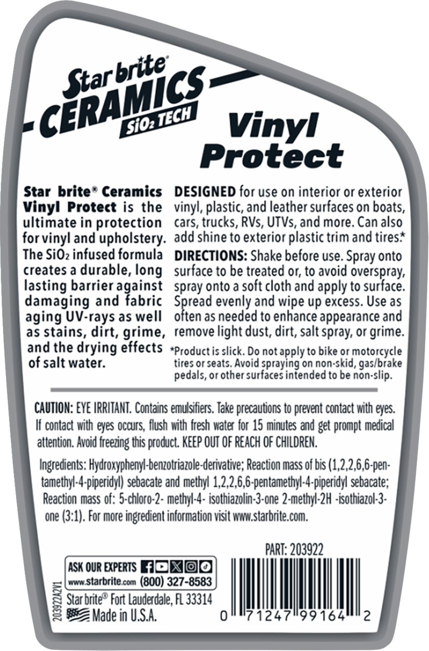 STAR BRITE Ceramic Vinyl Protectant - 22 U.S fl oz. 203922