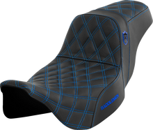 SADDLEMEN Pro Series SDC Performance Seat - w/o Backrest - Blue Stitch - FLH/FLT '08-'23 SC80807BLU