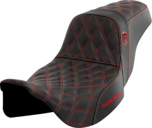 SADDLEMEN Pro Series SDC Performance Seat - w/o Backrest - Red Stitch - FLH/FLT '08-'23 SC80807RED