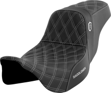 SADDLEMEN Pro Series SDC Performance Seat - w/o Backrest - Silver Stitch - FLH/FLT '08-'23 SC80807SIL