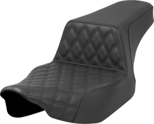 SADDLEMEN Step-Up Seat - Front Lattice Stitch - Black - Extended Reach - FL '23-'24 823-07E-172