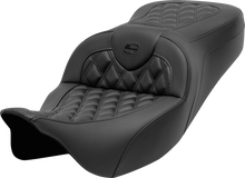 SADDLEMEN Roadsofa™ Seat - without Backrest - Lattice Stitch - Carbon Fiber - FL '08-'23 808-07B-20600