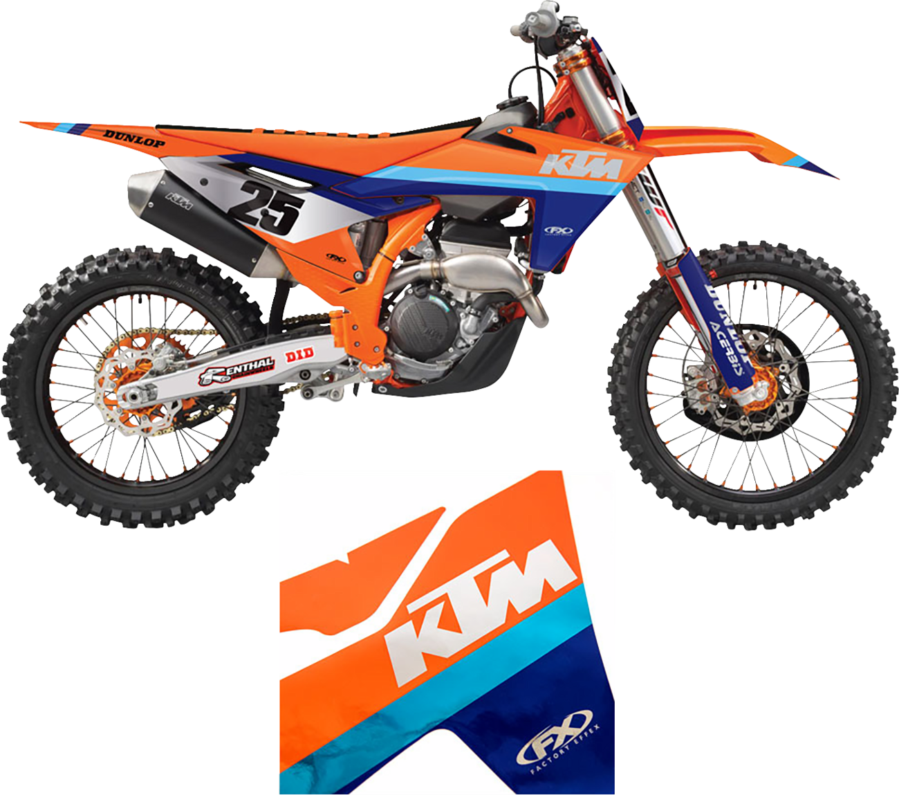 FACTORY EFFEX Candy Chrome Series Shroud/Airbox Graphics Kit - KTM 27-03506