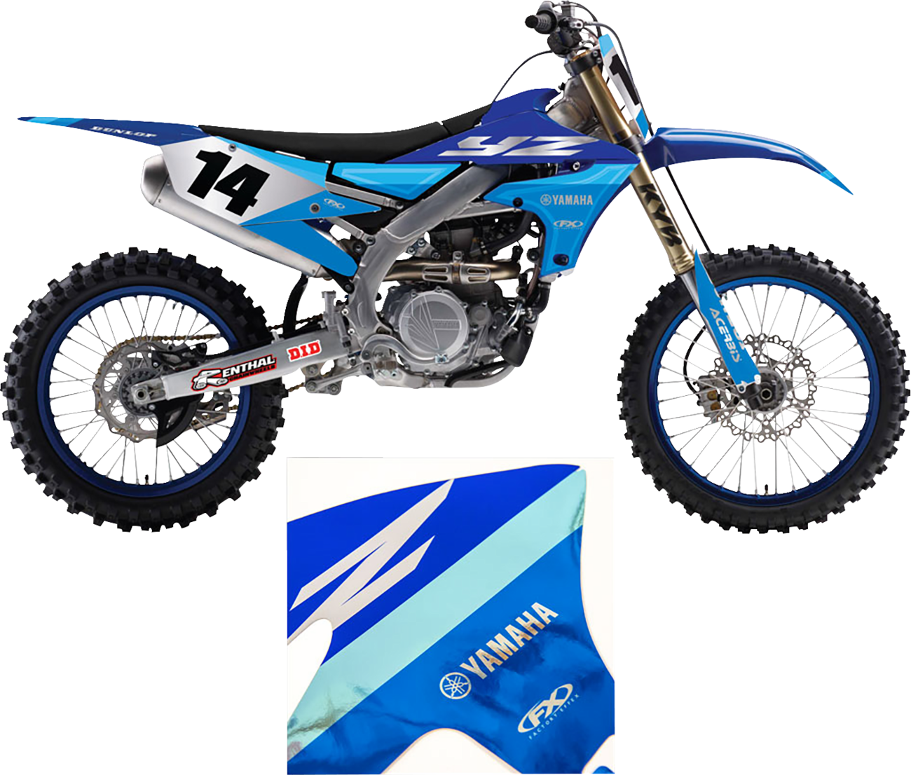 FACTORY EFFEX Candy Chrome Series Shroud/Airbox Graphics Kit - Yamaha - YZ 250F/450F 27-03206