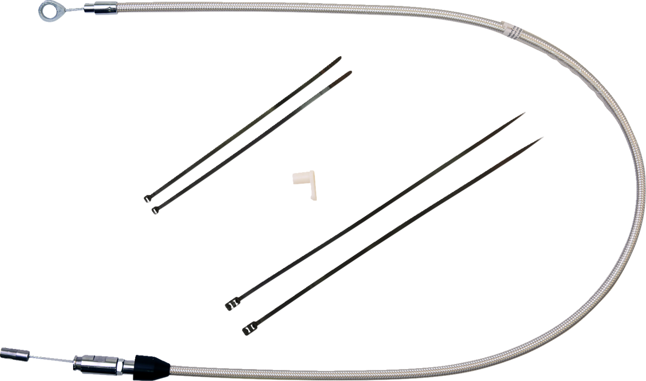 MAGNUM SHIELDING Polished Stainless Quick Connect Upper Clutch Cable - 35" 52341HE