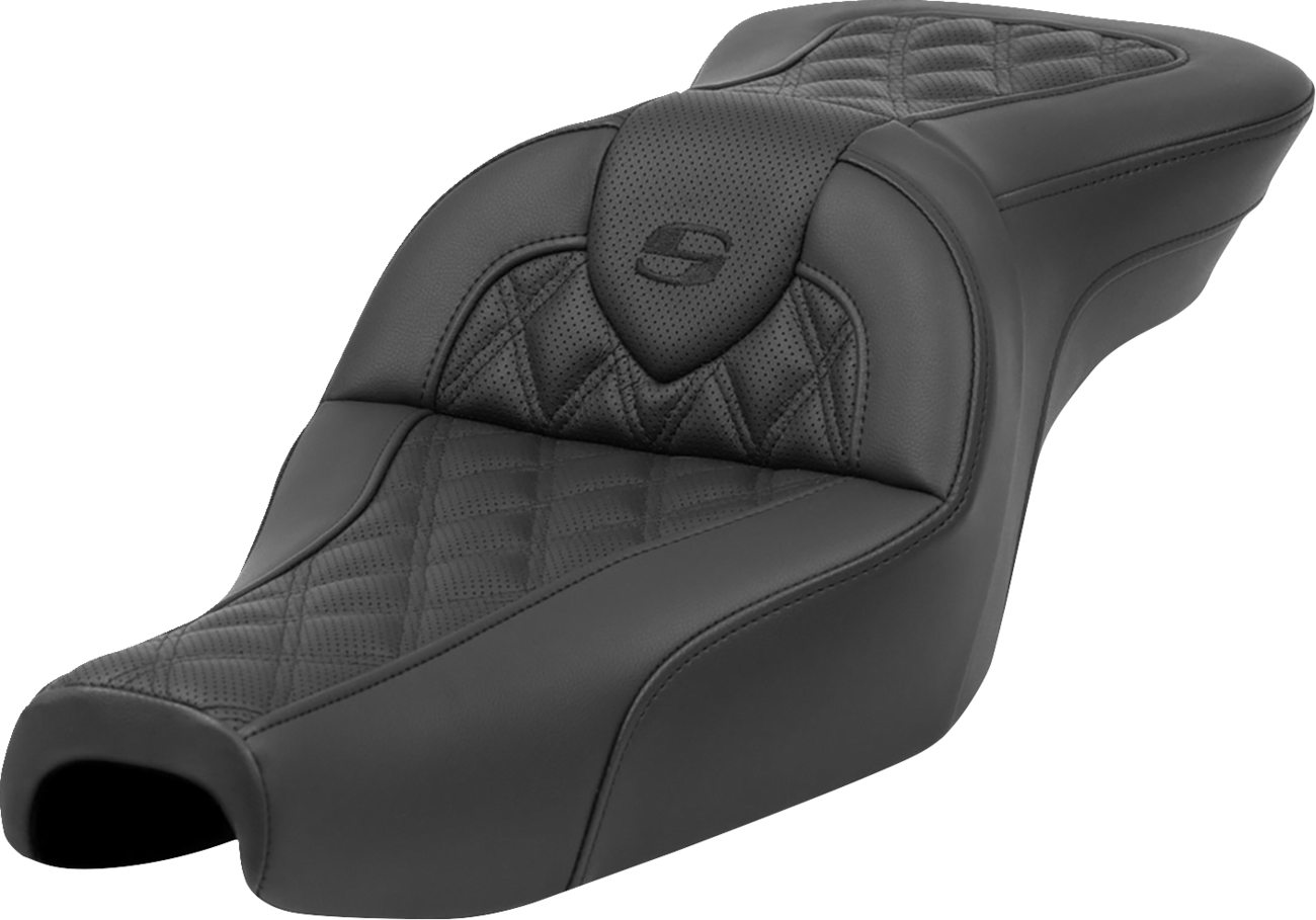 SADDLEMEN Roadsofa™ Seat - without Backrest - Lattice Stitch - XL '04-'22 807-11-182