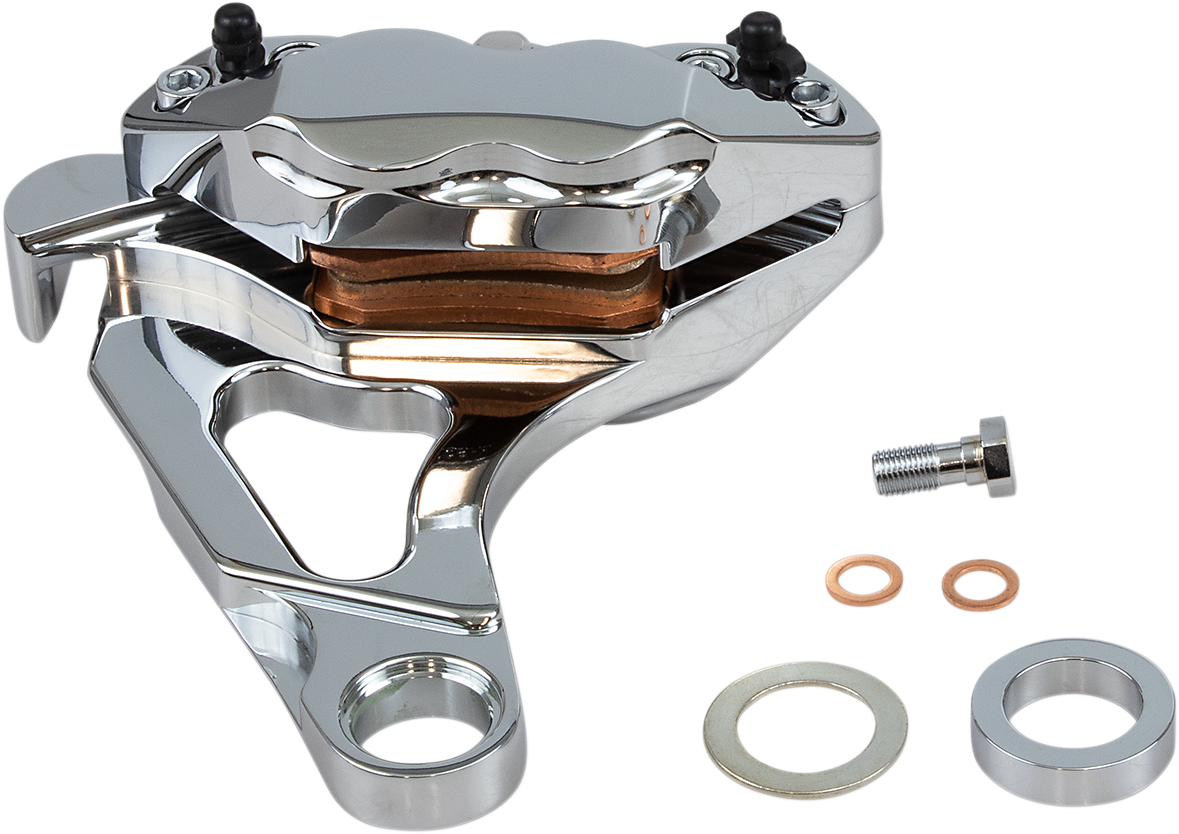 HAWG HALTERS 4-Piston Caliper - Rear - Chrome RKSTCC508