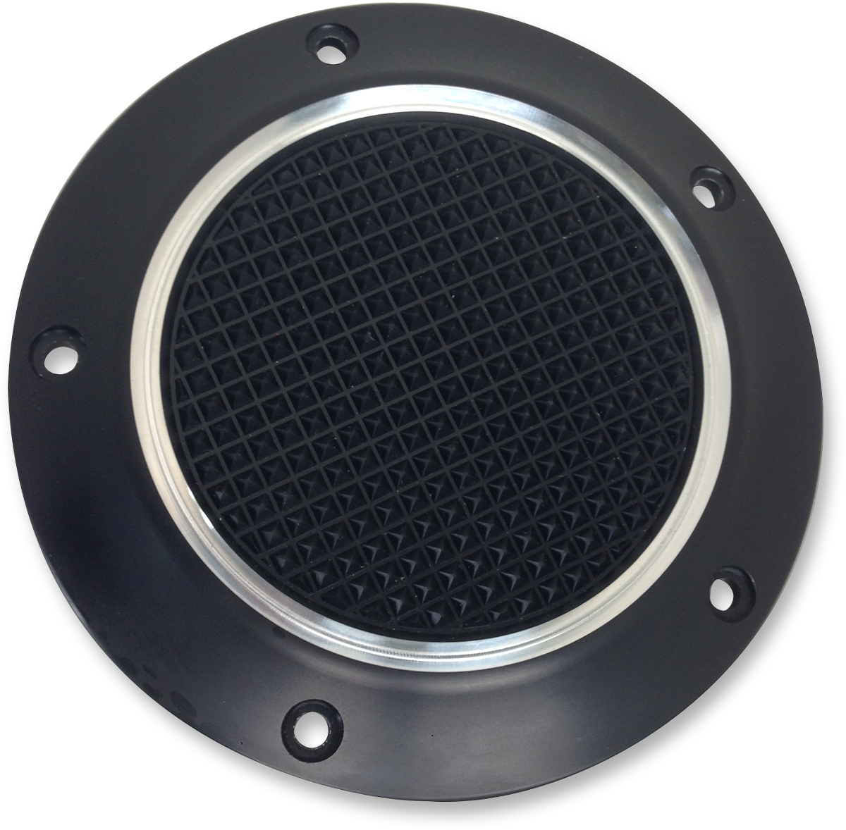 EDDIE TROTTA DESIGNS Timer Cover - Cross Cut - 5 Hole - Black Anodized - Twin Cam TC-555B