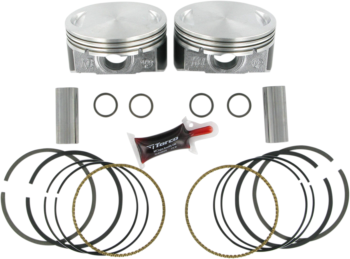 KB PERFORMANCE Piston Kit - 3.875" +0.005" - 10.0:1 CR - 103" Twin Cam | 96" Twin Cam Big Bore KB409C.005