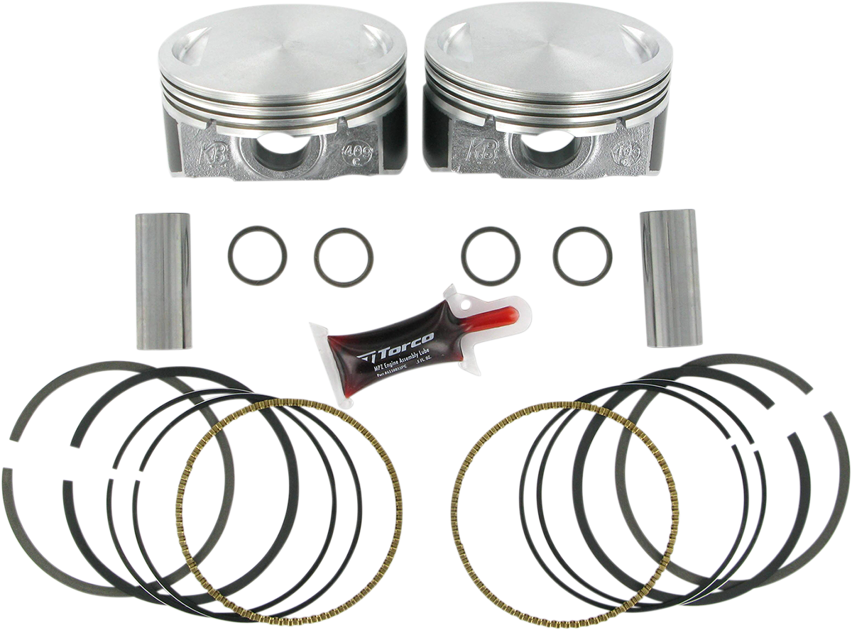 KB PERFORMANCE Piston Kit - 3.875" +0.010" - 10.0:1 CR - 103" Twin Cam | 96" Twin Cam Big Bore KB409C.010