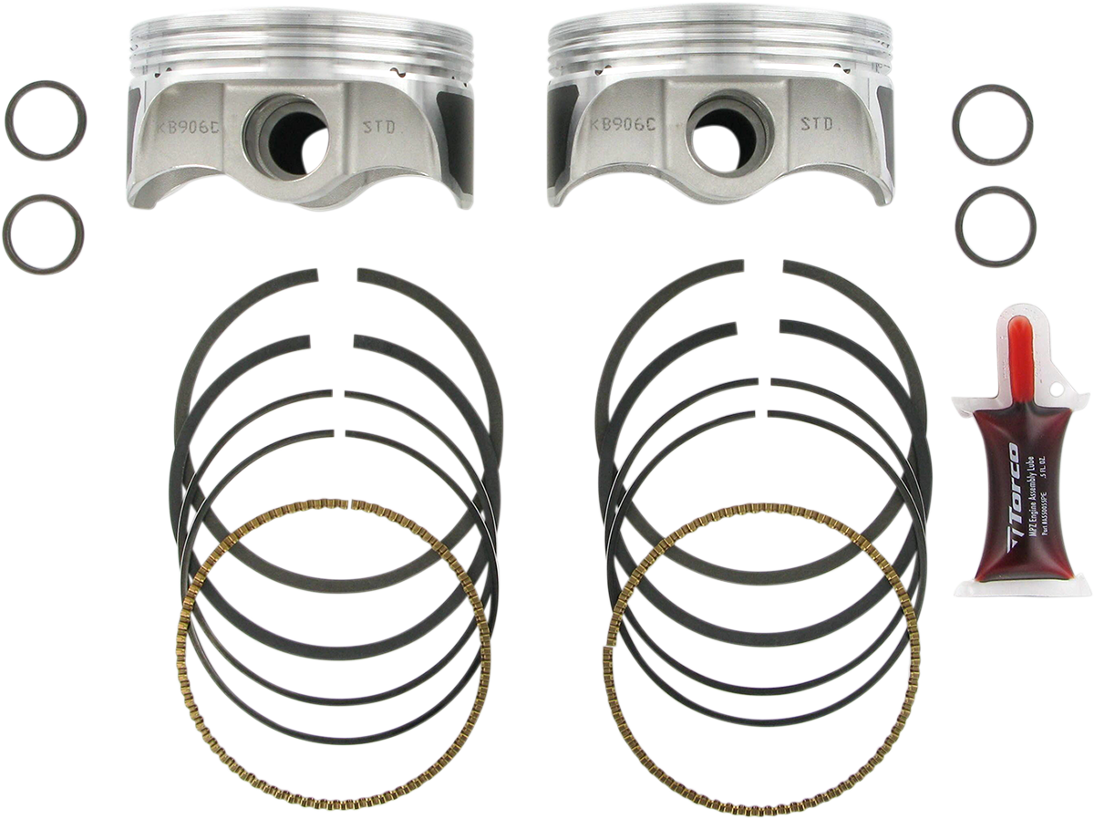 KB PERFORMANCE Piston Kit - 3.875" Standard - 10.5:1 CR - Big Bore - 95" Twin Cam KB906C.STD