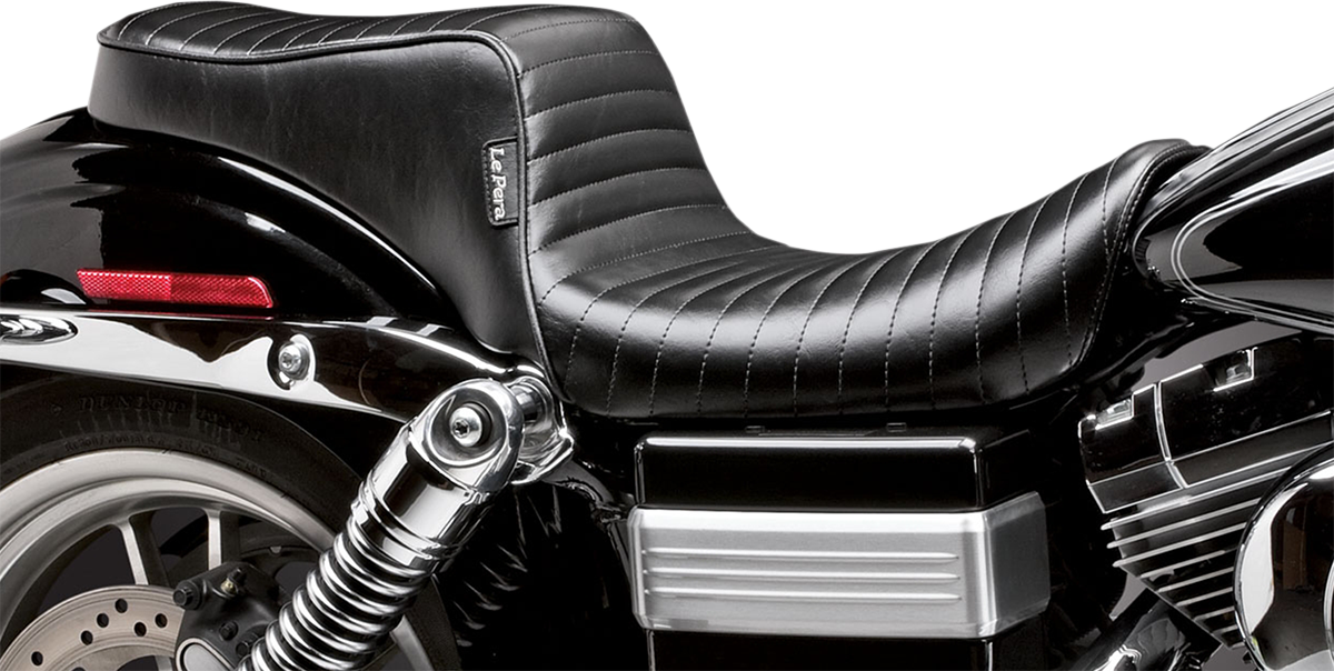 LE PERA Cherokee Seat - Pleated - Black - FXDWG '96-'03 LN-023PT