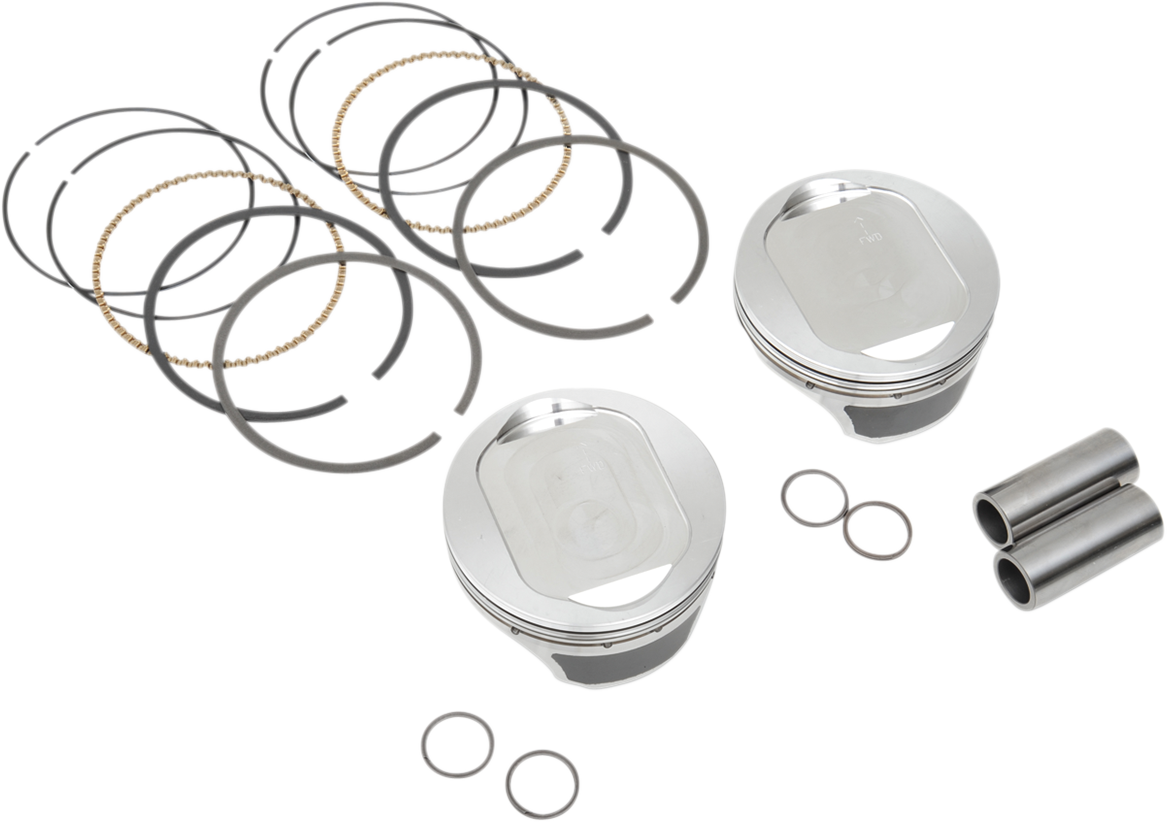 KB PERFORMANCE Piston Kit - 3.875" +0.005" - 10.0:1 CR - 103" Twin Cam | 96" Big Bore to 103" w/SE 95 cc Heads KB660C.005