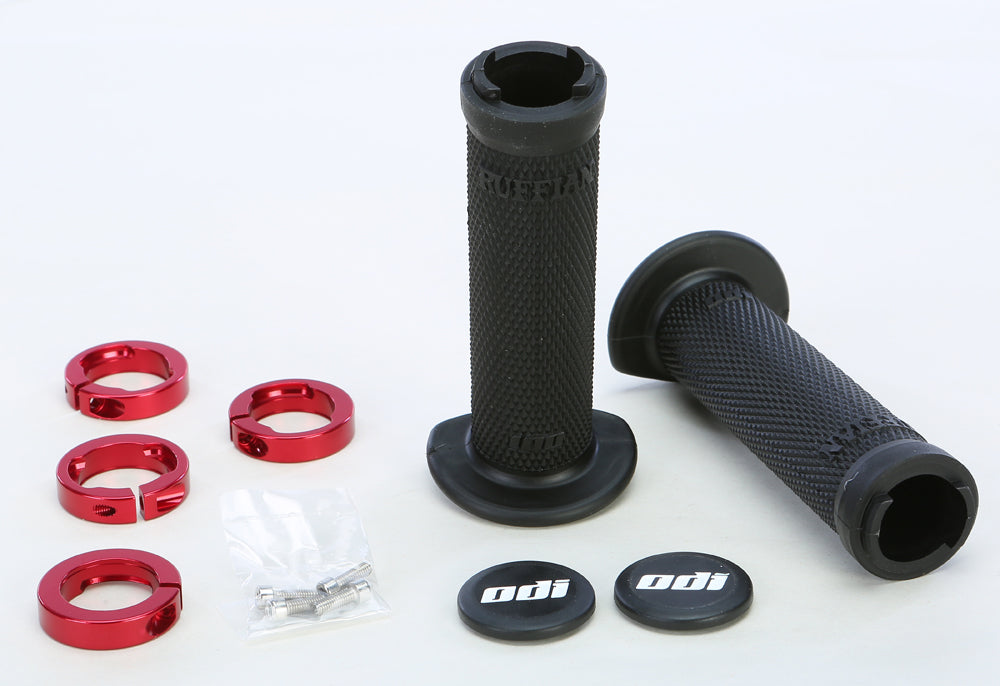 Atv Ruffian Lockon Grip 130mm Black/Red