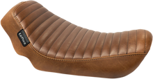 LE PERA Streaker Solo Seat - Pleated - Brown - Dyna '06-'17 LK-351PTTDV