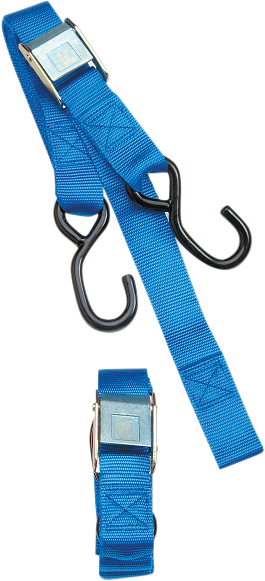 PARTS UNLIMITED Heavy-Duty Cam Buckle Tie-Downs - 1-1/2" x 6' - Blue TD0020