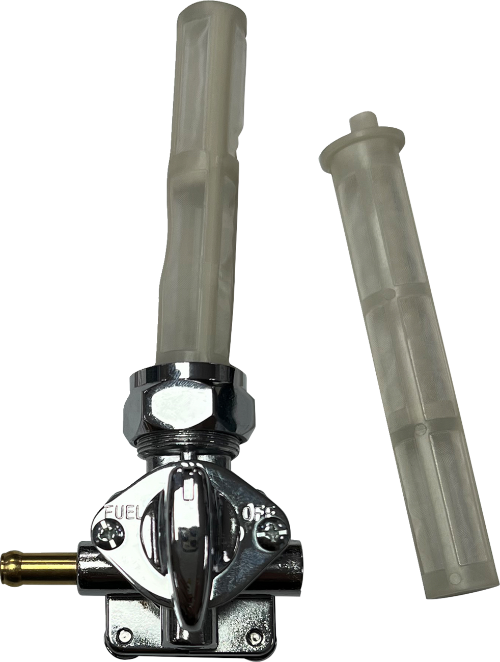 DRAG SPECIALTIES Petcock - Vacuum - Left Outlet - Chrome T03-0100C
