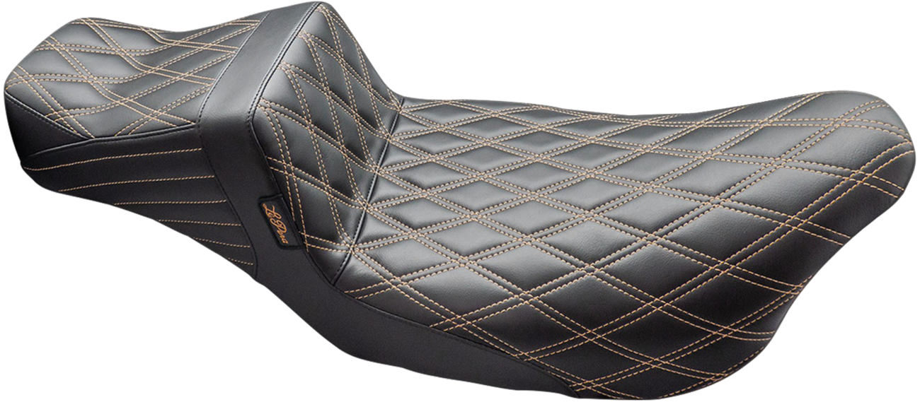 LE PERA Tailwhip Daddy Long Legs Seat - Double Diamond w/ Chestnut Thread - FLH/FLT '08-'24 LK-587DLDD-CHET