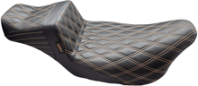 LE PERA Tailwhip Daddy Long Legs Seat - Double Diamond w/ Chestnut Thread - FLH/FLT '08-'24 LK-587DLDD-CHET