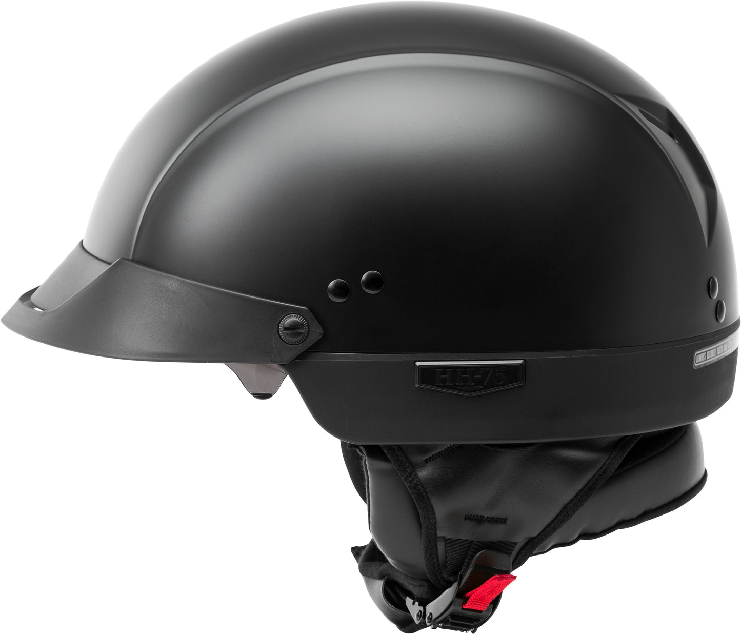 Hh 75 Half Helmet Matte Black Md