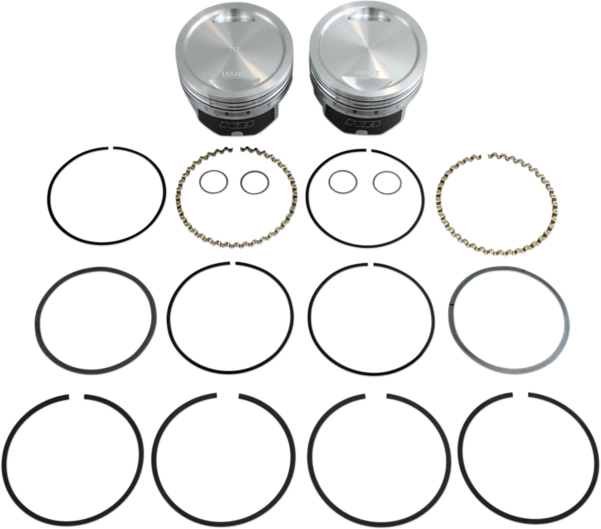 KB PERFORMANCE Piston Kit - 3.498" Standard - 10.0:1 CR - XL883 to 1200 Conversion KB272.STD