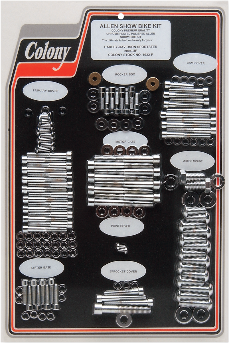 COLONY Bolt Kit - Complete/Motor - Socket-Head - Sportster 1022-P