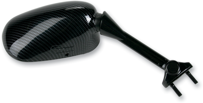 EMGO Mirror - Side View - Black/Carbon Fiber - Rectangle - Right - Kawasaki 20-43033