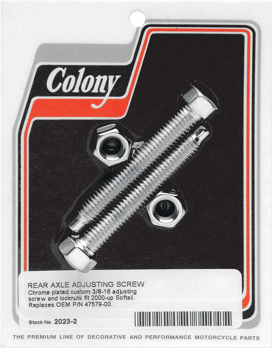 COLONY Bolts - Rear/Axle Adjuster - Pair - '00-'07 Softail 2023-2