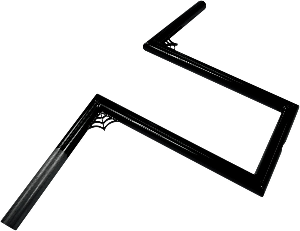 LA CHOPPERS 1" Old School Handlebar - Web Z - 12" - Black LA-7380-W12B