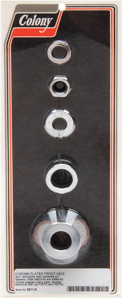 COLONY Axle Spacer Kit - Front - '00-'06 Softail Deuce 2211-5