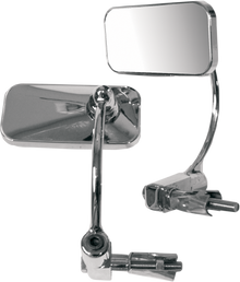 EMGO Mirror - Side View/Bar End - Rectangle - Curved - El Chico Chrome 20-34020