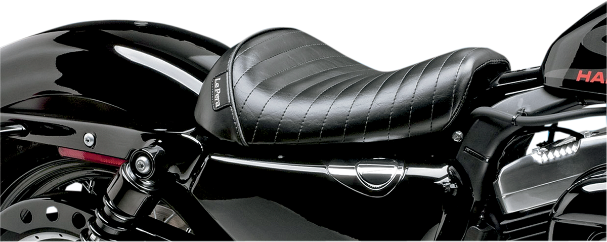 LE PERA Bare Bones Solo Seat - Pleated - Black - XL '04-'22 LK-006PT