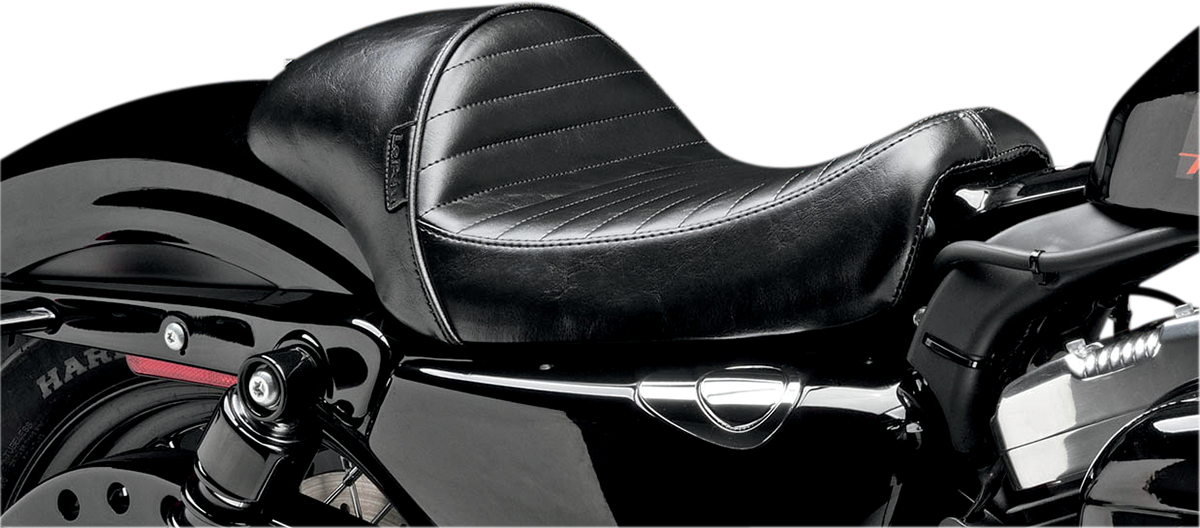 LE PERA Stubs Cafe Seat - Pleated - Black - XL '04-'23 LK-426PT