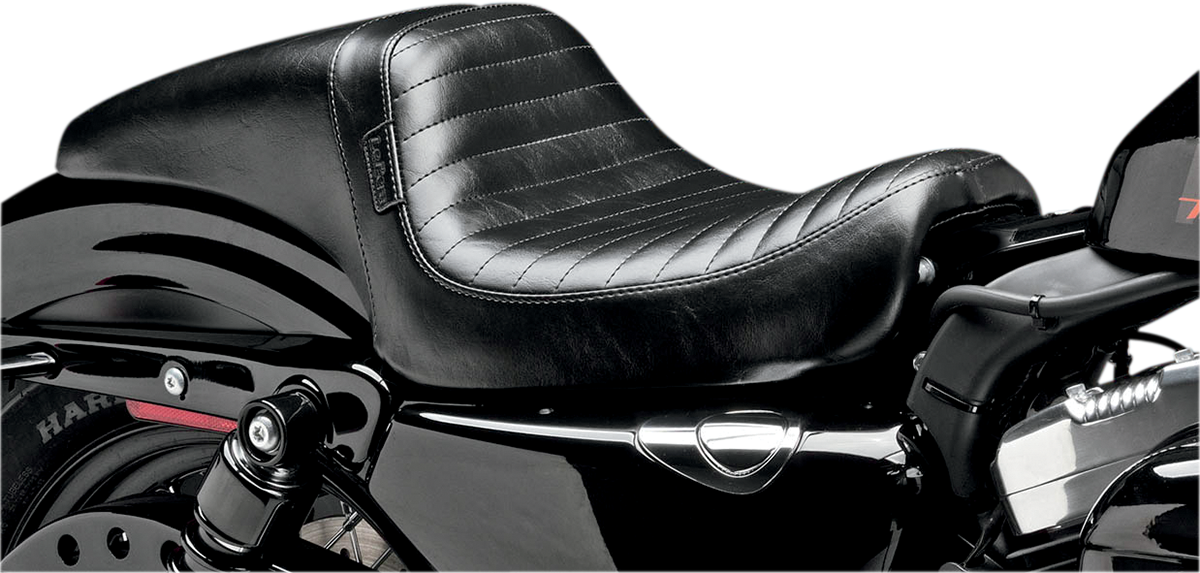 LE PERA Daytona Seat - Without Backrest - Pleated - Black - XL '04-'23 LK-542PT