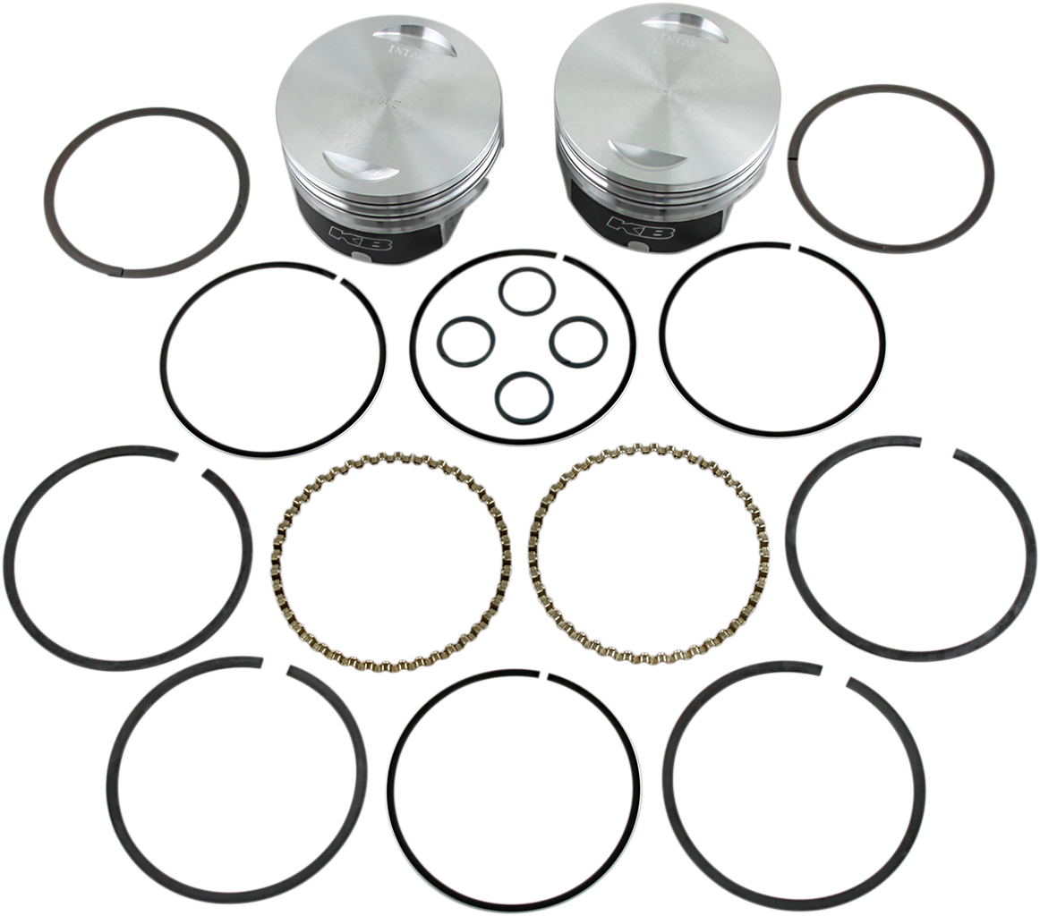 KB PERFORMANCE Piston Kit - 3.875" +0.005" - 9.3:1 CR - 95" Twin Cam Big Bore KB348.005