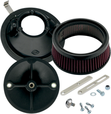 S&S CYCLE Super Stock™ Stealth Air Cleaner Kit - Black 170-0176