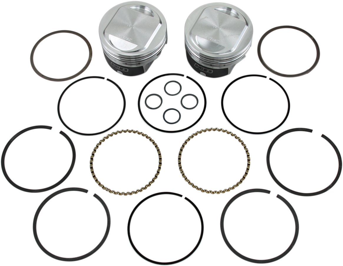 KB PERFORMANCE Piston Kit - 3.875" +0.010" - 10.5:1 CR - 95" Twin Cam Big Bore KB411.010