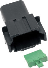 8 Wire Black Deutsch Rcptcl & Wdglck Hd# 72108 94bk