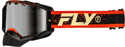 Zone Snow Goggle Blk/Red/Cream W/Red Mirror/Amber Lens