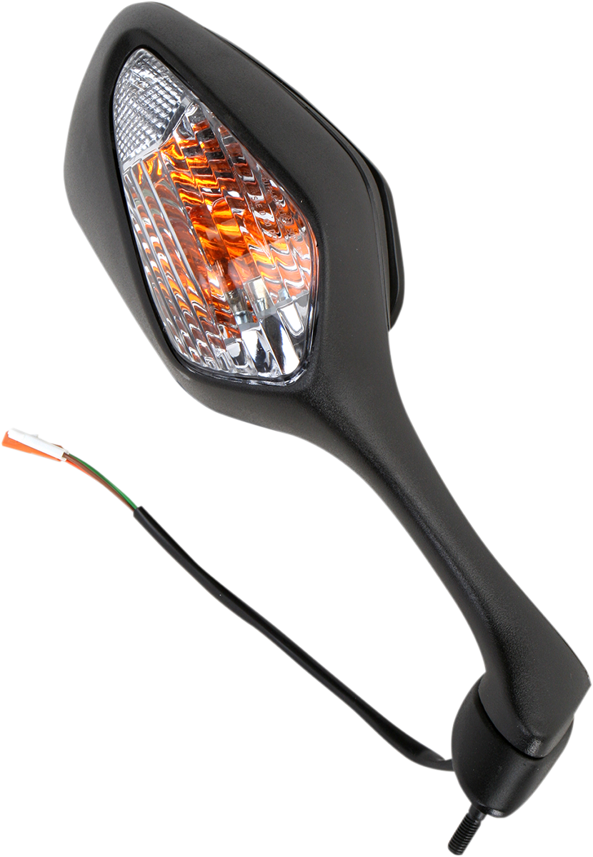 EMGO Mirror - Side View w/Integrated Lighting - Polygon - Black - Right 20-35261