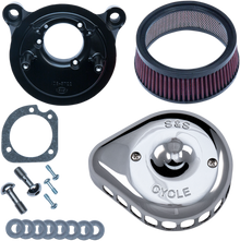 S&S CYCLE Mini Teardrop Stealth Air Cleaner Kit - Chrome 170-0441