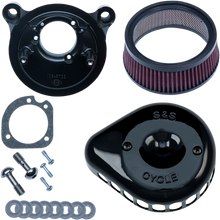 S&S CYCLE Mini Teardrop Stealth Air Cleaner Kit - Gloss Black 170-0442
