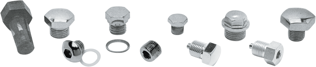 COLONY Drain Plug - Oil Tank with Gasket - Magnetic - Chrome 2296-1