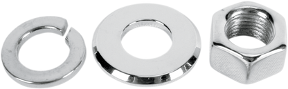 COLONY Nuts with Washers Kit - Front/Axle - Hex - Chrome - '72-'07 Harley-Davidson 8769-3