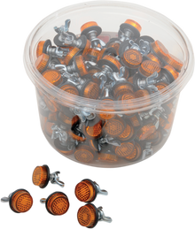 CHRIS PRODUCTS License Plate Reflectors - 150 Pack Tub - Amber CH150A